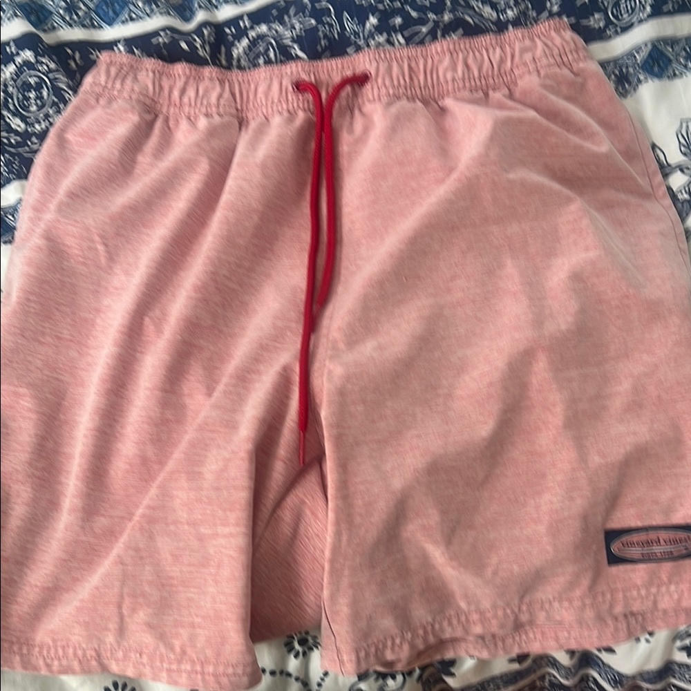 Red Vineyard Vines Shorts with Red Drawstring